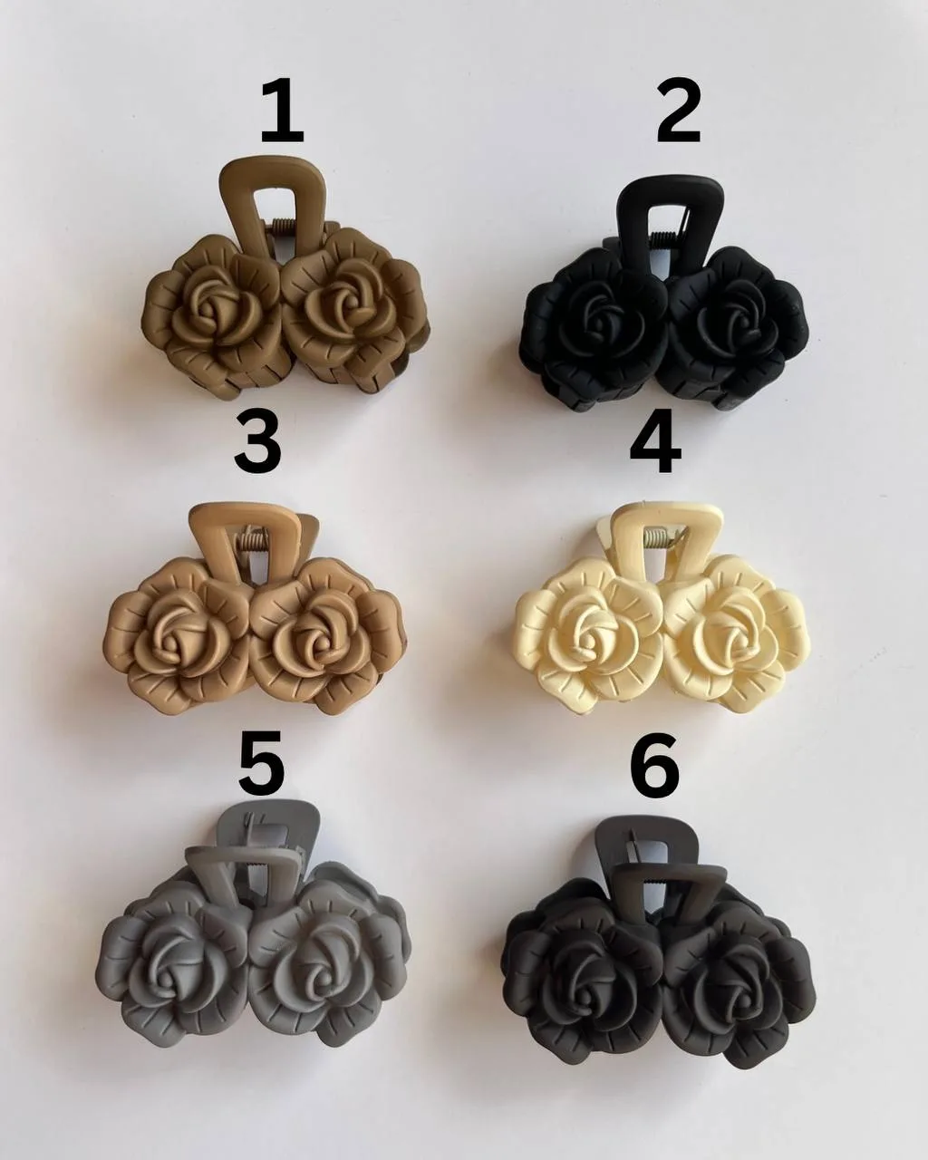 Luxury Matte Rose Hair Claw Clip