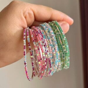 Aesthetic Rhinestone Wrist Bracelet-Set of 3
