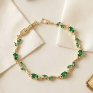 Emerald Tulip Vine Bracelet