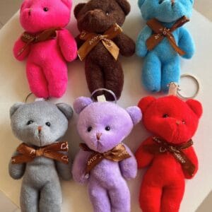Cute Teddy Bear Keychain-Soft Plush Bag Charm