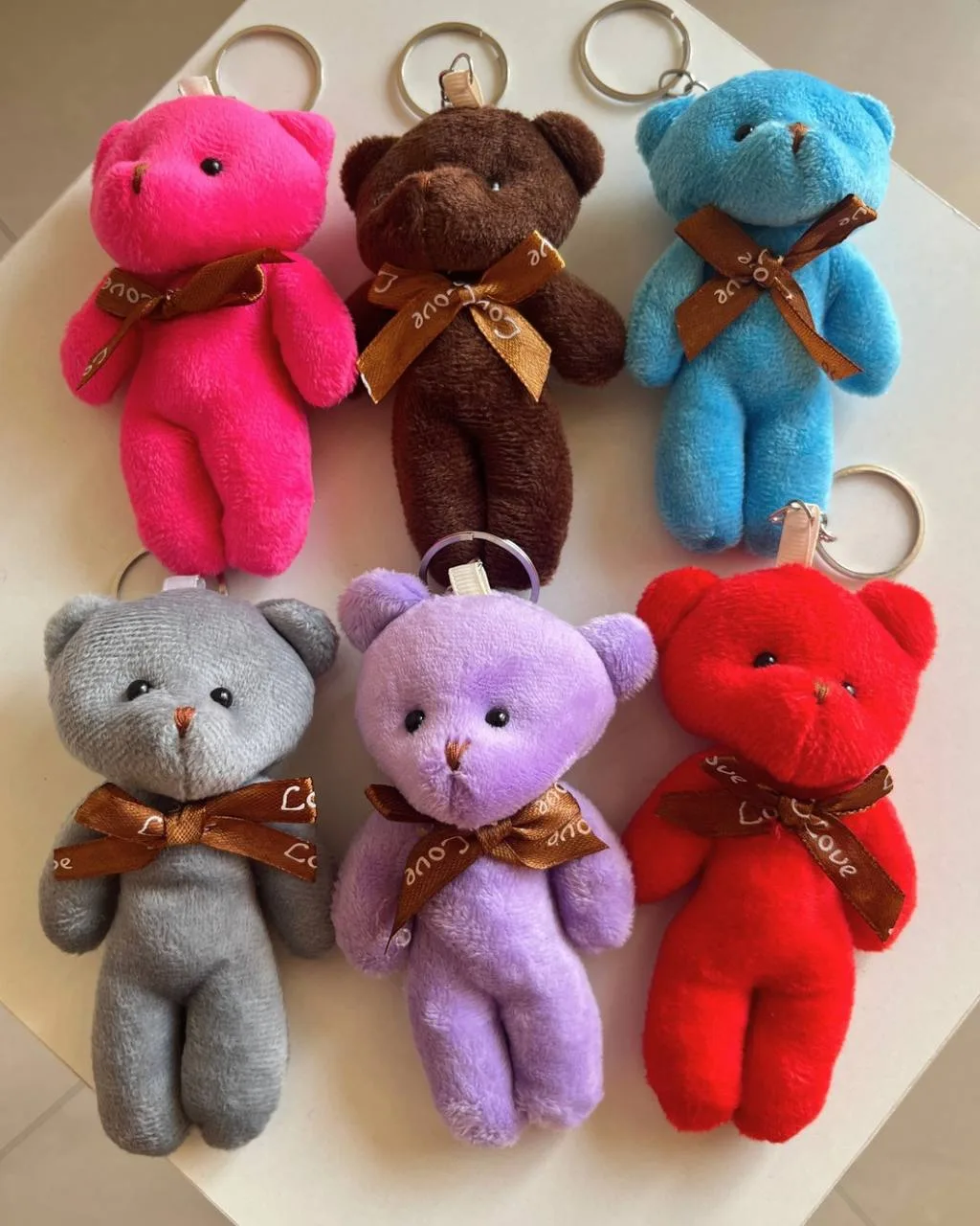 Cute Teddy Bear Keychain-Soft Plush Bag Charm