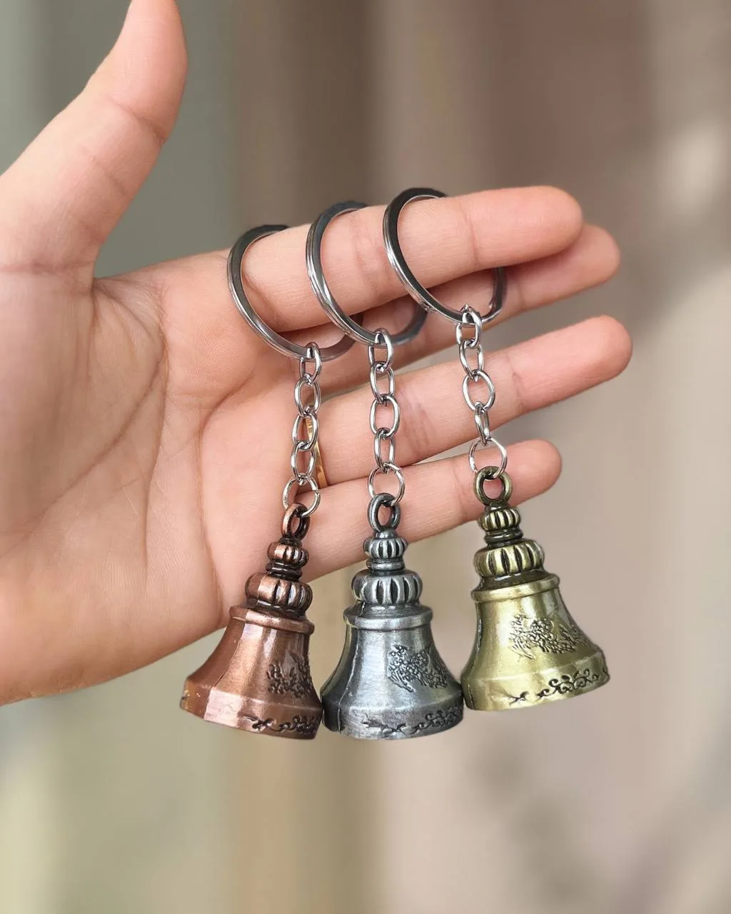 Vintage Guardian Bell Keychain