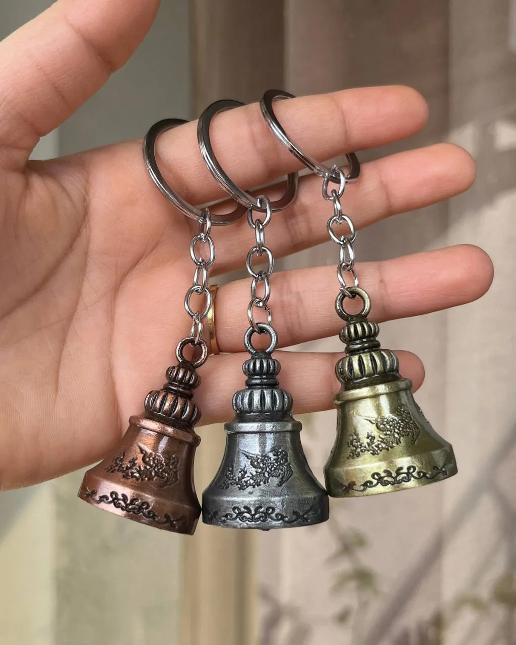 Vintage Guardian Bell Keychain
