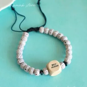 Best Friend Wooden Bead Adjustable Bracelet