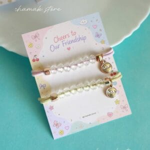 Crystal Charm Bracelet Set