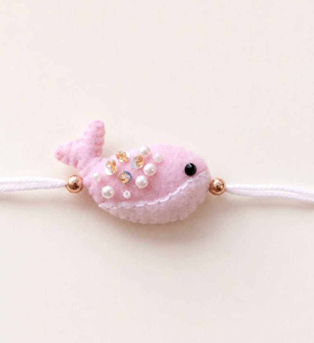 Handmade Pink Whale Rakhi