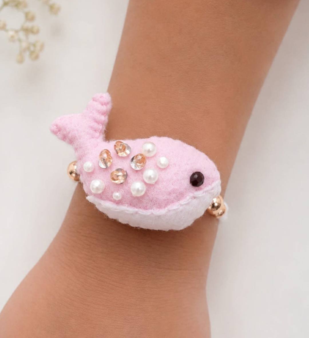 Handmade Pink Whale Rakhi