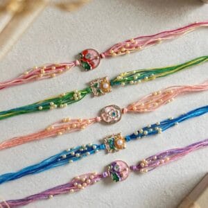 Premium Designer Floral Pearl Rakhi