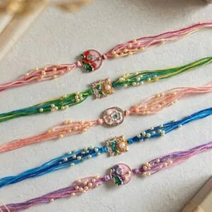 Premium Designer Floral Pearl Rakhi