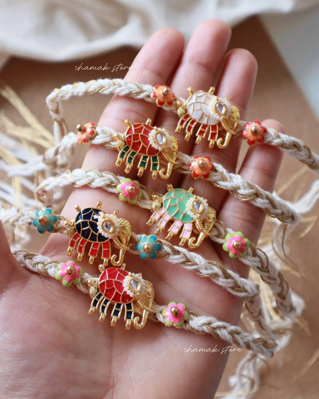 Handcrafted Elephant Charm Rakhi
