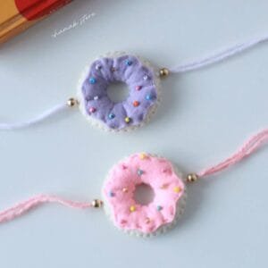 Handmade Donut Felt Rakhi