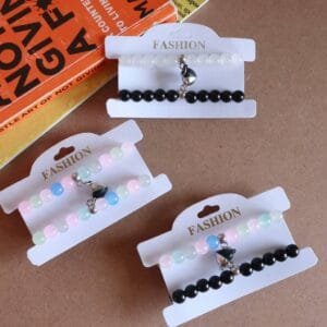 Magnetic Heart Friendship Beaded Bracelet Duo